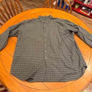 Ralph Lauren Green Checkered Button-Down Shirt